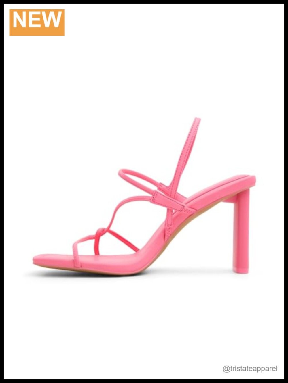 PU Slip On Square Toe Block Heel Slingback Sandals Casual